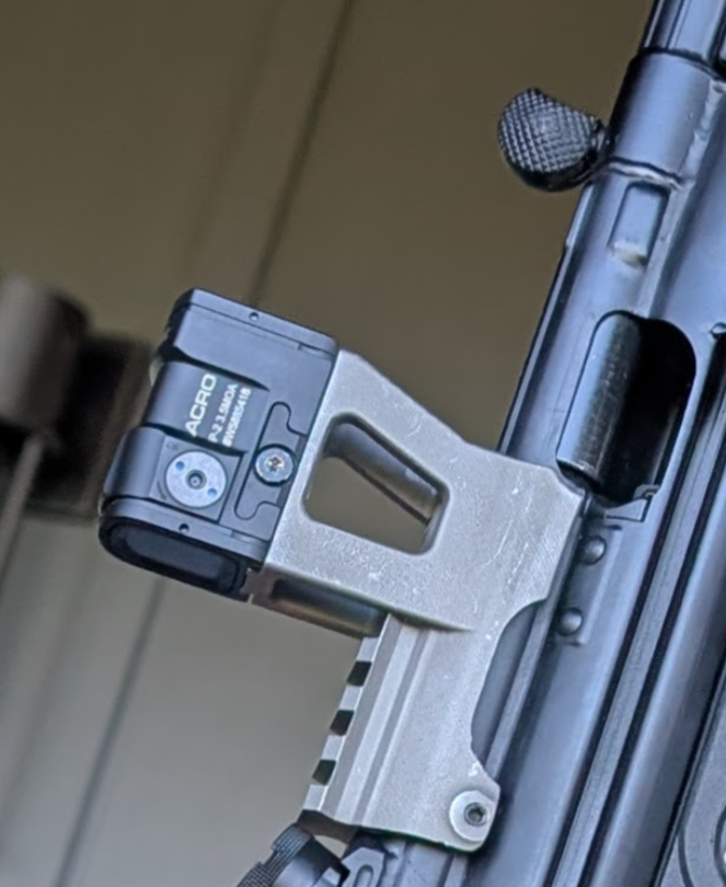 MP5K fitment view for the Hansel MP5 mount